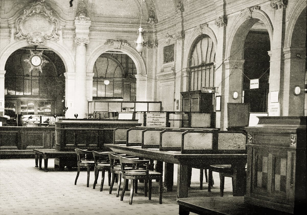 Kassenhalle der Historischen Seehandlung in Berlin am Gendarmenmarkt